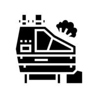 partial de-stoner machine factory glyph icon vector illustration