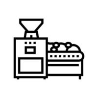 Ilustración de vector de icono de línea de oliva de lavadora