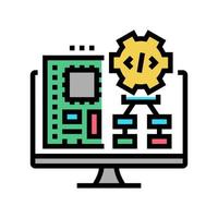 embedded software color icon vector illustration