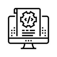 script code line icon vector illustration