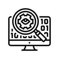 open source software line icon vector illustration