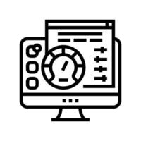 utility software line icon vector illustration