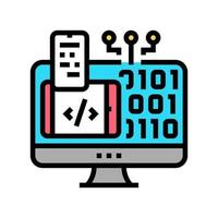 programming software color icon vector illustration