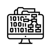 system software line icon vector illustration