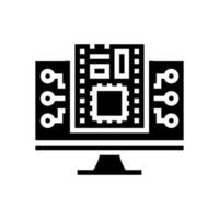 firmware software glyph icon vector illustration