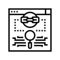 link estimation line icon vector illustration