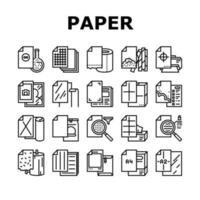 lista de papel para imprimir iconos de póster establecer vector