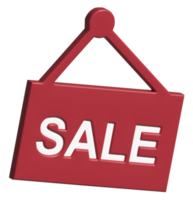 3d illustration of sale board png