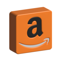 3d illustration of amazon logo png