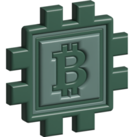 illustration 3d de bitcoin png