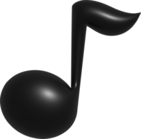 3d illustration of music note png