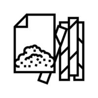 tobacco paper for make cigarette line icon vector illustration