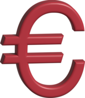 3d illustratie van euro geld png