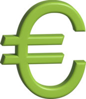 3d illustration of euro money png