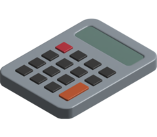 Illustration 3D de la calculatrice png