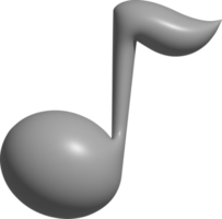3d illustration of music note png