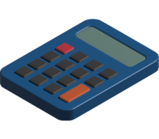 3d illstration of calculator png