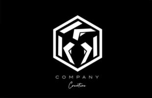 k cubo alfabeto letra logo icono diseño con diseño de polígono. plantilla creativa de tres letras para negocios y empresas vector