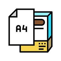a4 paper format color icon vector illustration