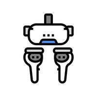 vr headset color icon vector illustration