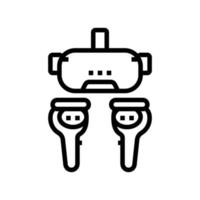 vr headset line icon vector illustration