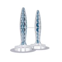 3D-Wolkenkratzer isoliert png