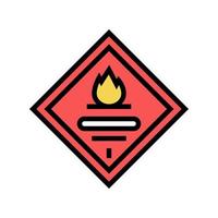 flammable sign color icon vector illustration