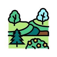 landscape maintenance services color icon vector illustration