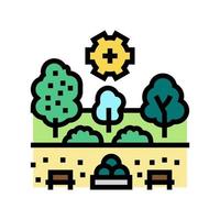 landscape development services color icon vector illustration