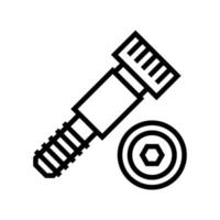 shoulder screw line icon vector illustration