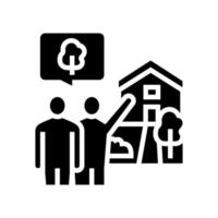 home consultations glyph icon vector illustration