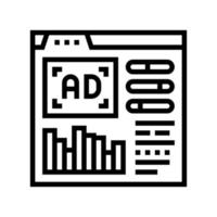 google analytics integration line icon vector illustration