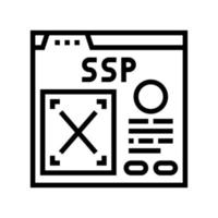 supply-side platform line icon vector illustration