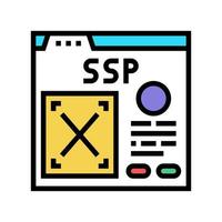 supply-side platform color icon vector illustration