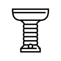 hookah bowl line icon vector illustration