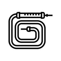 classic hookah hose line icon vector illustration