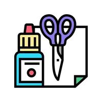 handmade tools kindergarten color icon vector illustration