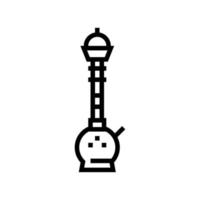 indian hookah line icon vector illustration