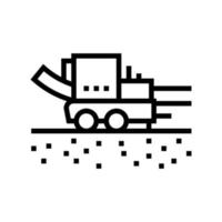 pipe layer machine line icon vector illustration