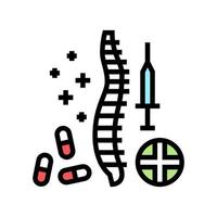 treatment scoliosis color icon vector illustration