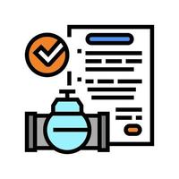 contract pipeline construction service color icon vector illustration