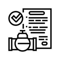 contract pipeline construction service line icon vector illustration