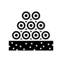 pipeline heap glyph icon vector illustration