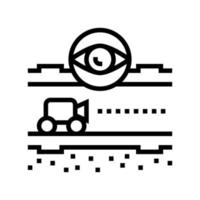 supervision and researching pipeline construction line icon vector illustration