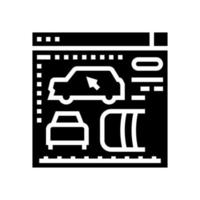 design development and car appearance glyph icon vector illustration