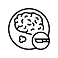 surgical operation brain stroke treatment line icon vector illustration