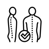 correct posture line icon vector illustration