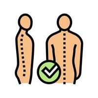 correct posture color icon vector illustration