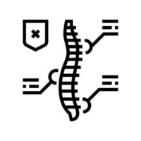 symptoms scoliosis line icon vector illustration