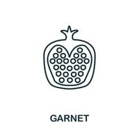 Garnet icon from fruits collection. Simple line element Garnet symbol for templates, web design and infographics vector